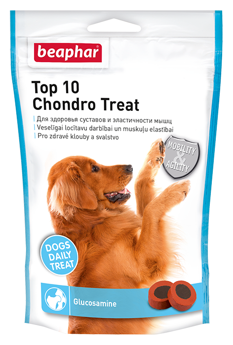 Ласощі для собак з глюкозаміном для суглобів Beaphar Top 10 Chondro Treat 150 г