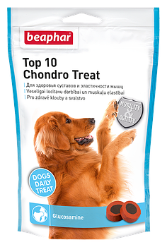 Ласощі для собак з глюкозаміном для суглобів Beaphar Top 10 Chondro Treat 150 г