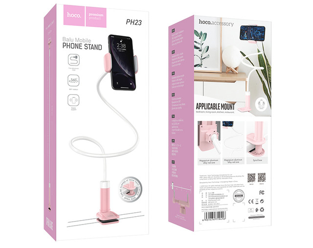 Держатель для телефона Hoco PH-23 Pink Держатель для телефона Hoco PH-23 Pink