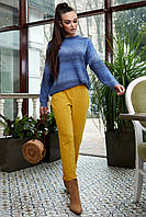 Вільний джемпер жіночий модний 42-50 розміру синій