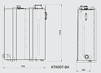 KTK007-BA Сталевий масляний бак, 300 л.