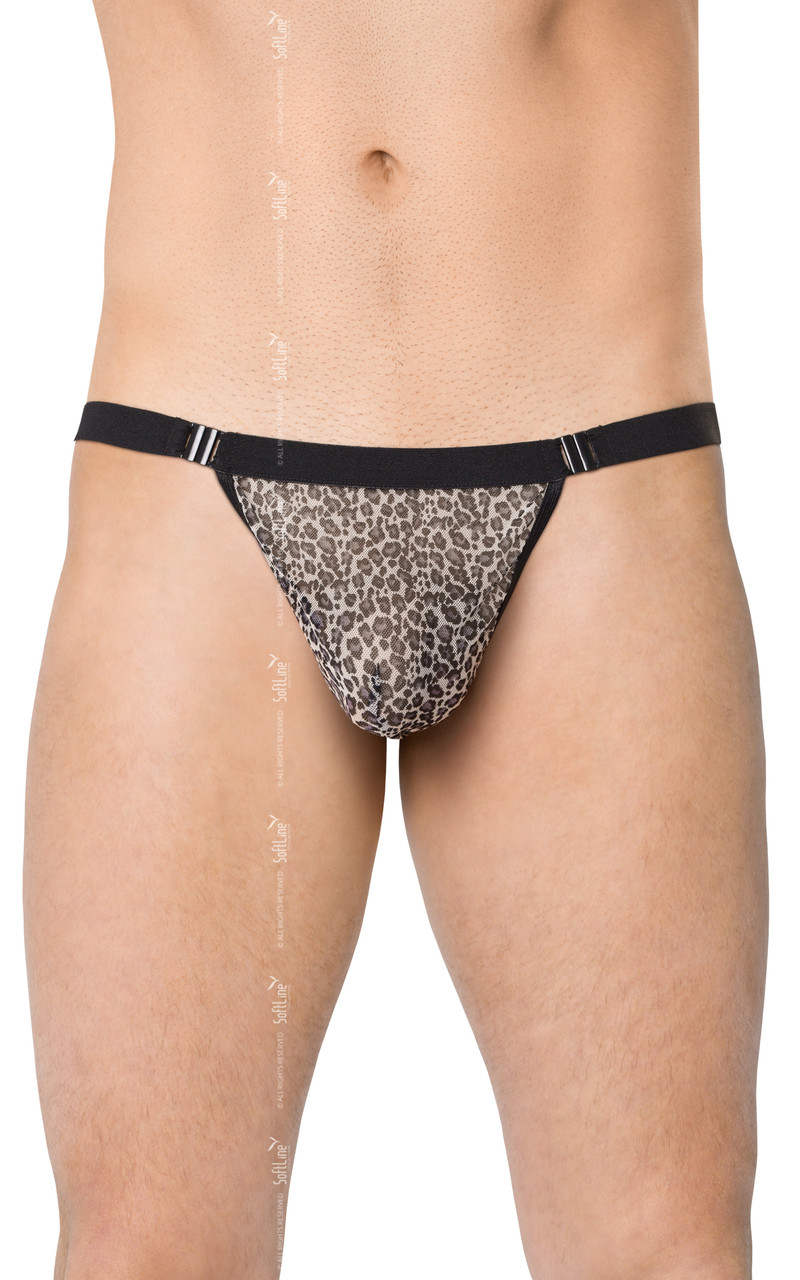 Чоловічі труси-стринги Mens Thong 4528, grey panther, S/L