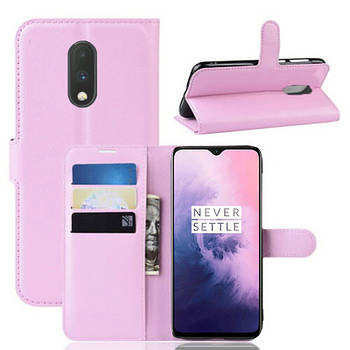 Чохол-книжка Litchie Wallet для OnePlus 7 Pink