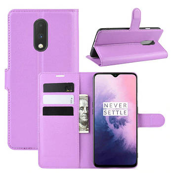 Чохол-книжка Litchie Wallet для OnePlus 7 Violet