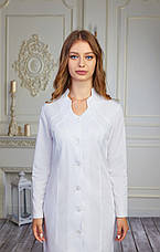 Жіночий медичний халат Рада білий - Халат для косметолога, фото 4