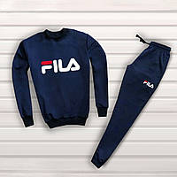 Темно синій спортивний костюм fila | топ