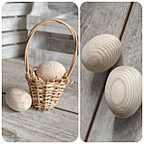 Яйця з дерева, великодня заготовка h-6 см, фото 2