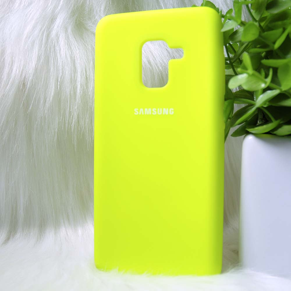 Силіконовий чохол Original Silicone Case Samsung A530/A8 2018 Lime (лайм)
