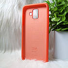 Силіконовий чохол Original Silicone Case Samsung A600 / A6 2018 Orange (помаранчевий), фото 3
