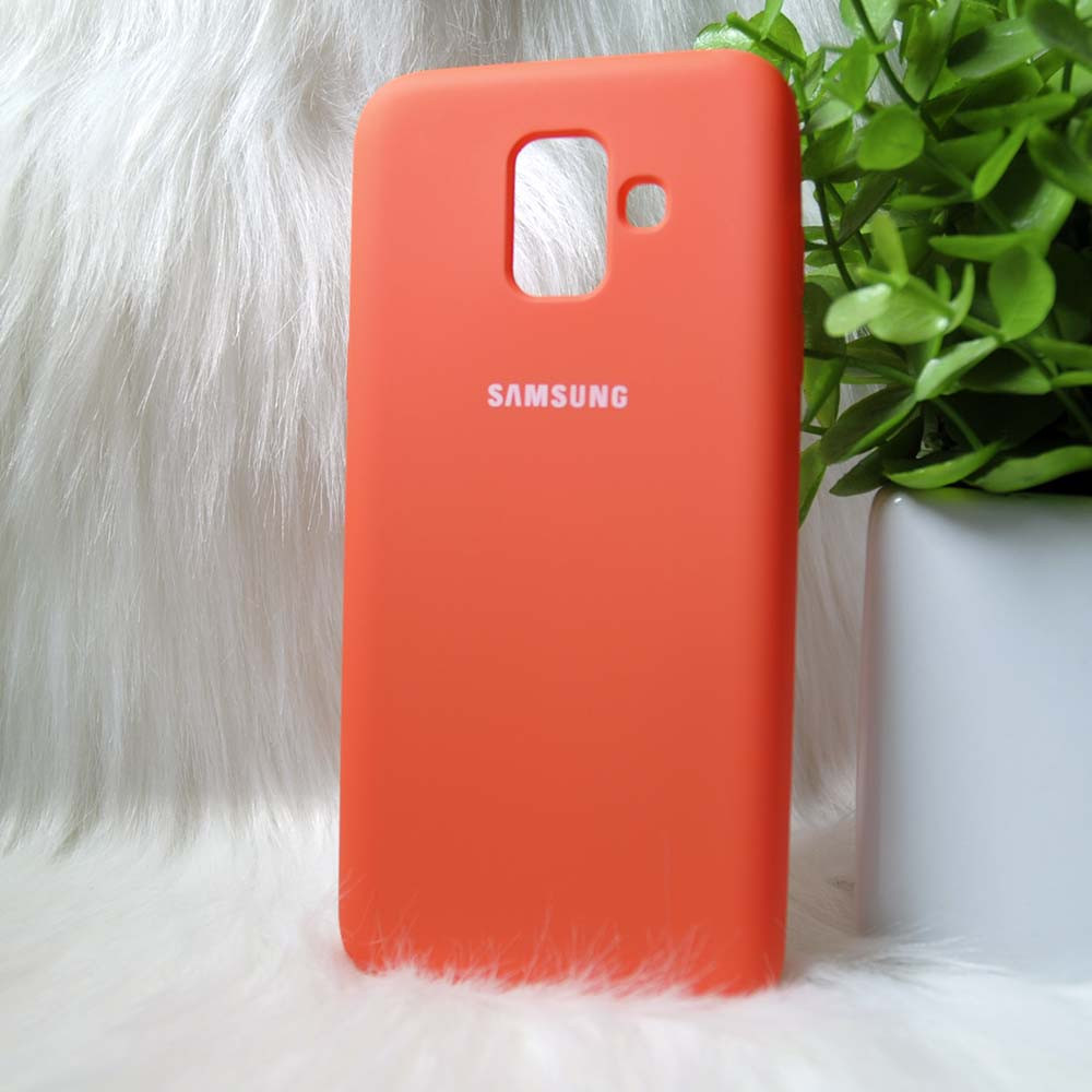 Силіконовий чохол Original Silicone Case Samsung A600 / A6 2018 Orange (помаранчевий)
