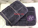 Рушники махрові для обличчя та рук CESTEPE Premium Micro Cotton KARE -2 50*90 см 3 шт, фото 5