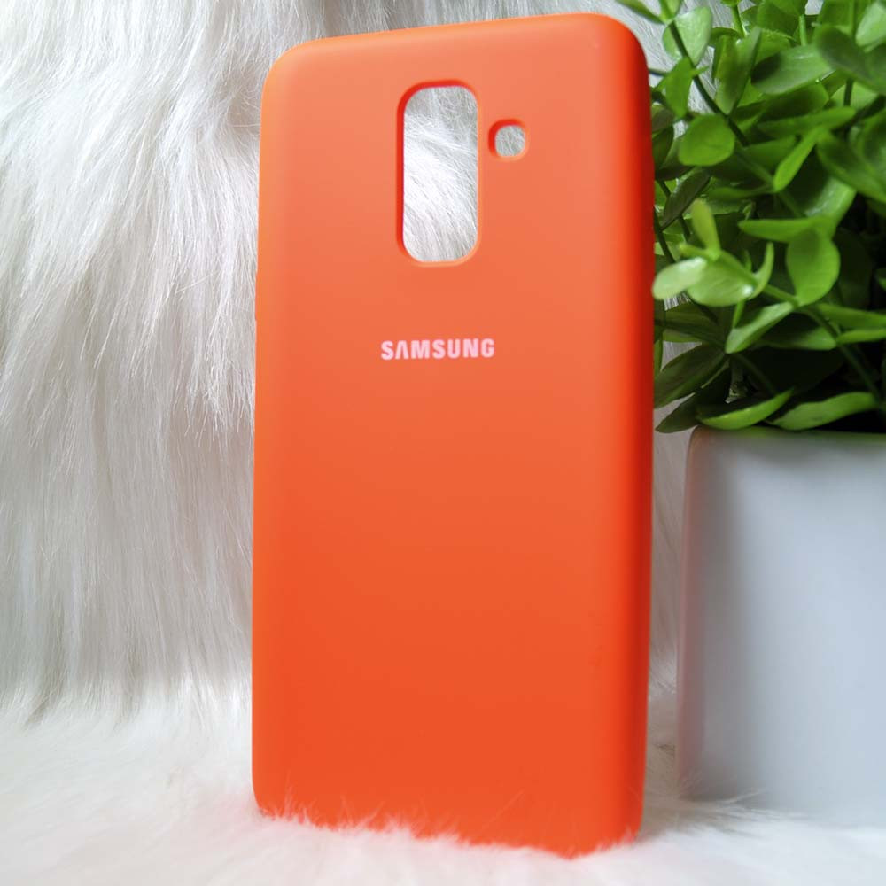 Силіконовий чохол Original Silicone Case Samsung A605 / A6 Plus 2018 Orange (помаранчевий), фото 1