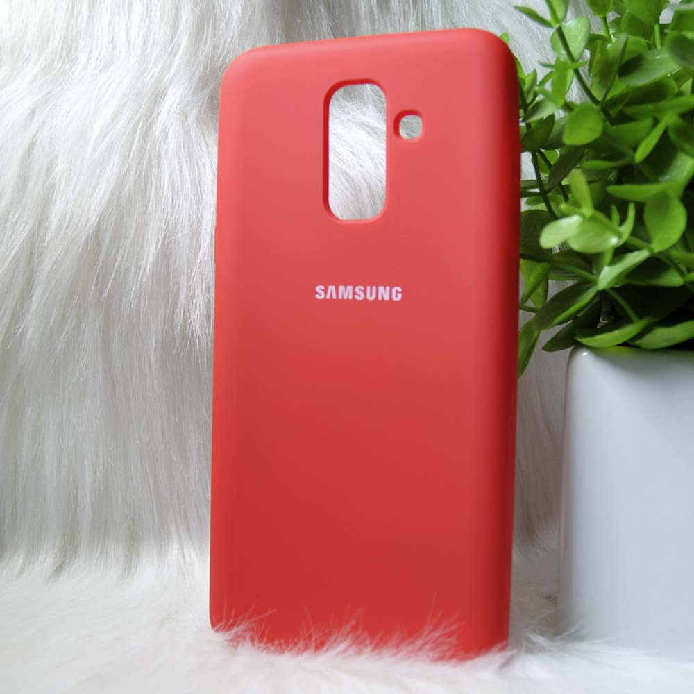 Силіконовий чохол Original Silicone Case Samsung A605/A6 Plus 2018 Red (червоний)