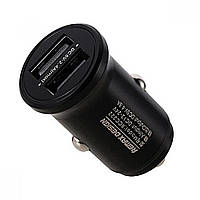 USB Car Charger 2*USB 4.8A Remax Alloy III RCC-222 (Black)