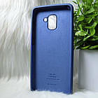 Силіконовий чохол Original Silicone Case Samsung A730/A8+ 2019 Dark blue (синій), фото 3