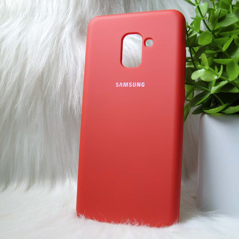 Силіконовий чохол Original Silicone Case Samsung A730/A8+ 2019 Red (червоний)