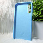 Силіконовий чохол Original Silicone Case Samsung A750/A7 2018 Blue (синій), фото 2