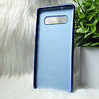 Силіконовий чохол Original Silicone Case Samsung G975 / S10 + Dark blue (синій), фото 3