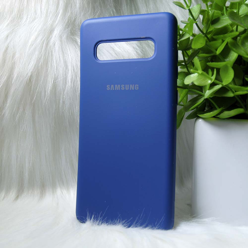 Силіконовий чохол Original Silicone Case Samsung G975 / S10 + Dark blue (синій)
