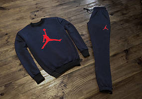 Трикотажний спортивний костюм jordan | червоний логотип