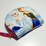 Дитячий гаманець для дівчаток лаковий овальної форми з ручкою, фото 3