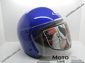 Шолом напівлицевик відкритий U-122 (синій) Kurosawa