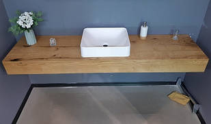 Стільниця у ванну кімнату Shelf Fancy Marble дубовий шпон