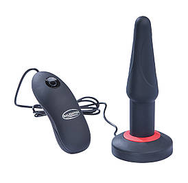 Анальна пробка з вібрацією - MALESATION Dual Layer Silicone Plug Vibe, S