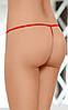 Трусики жіночі стринги чорні — G-String 2473, red, S/L, фото 2