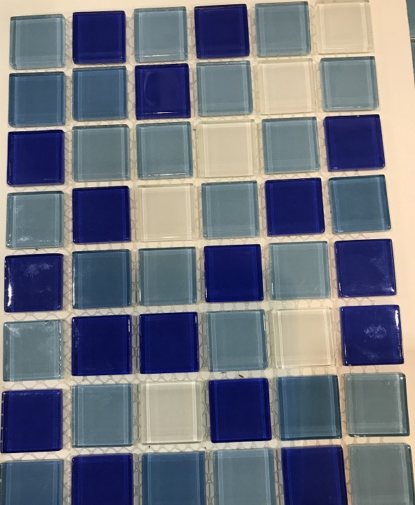 Блакитна скляна мозаїка для ванної та басейну D-Core DC-17