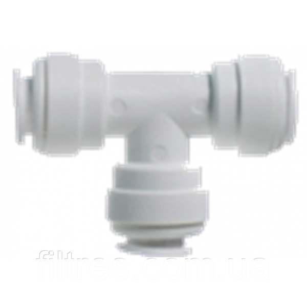 Трійник 3/8" шланг х 3/8" шланг х 3/8" шланг, білий колір (KP-UT0606), фото 1