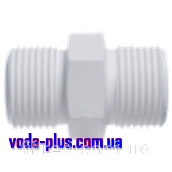 Ніпель 1" РН х 1" РН, білий колір (KP-HN1010-N)