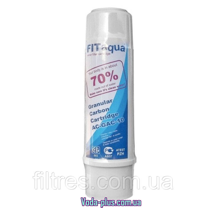 Fitaqua AC-GAC-10 - Картридж з гранульованим активованим вугіллям 25 × 6,5, фото 1