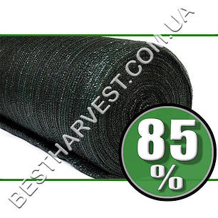 Затіняюча сітка 85% тіні, рулон 2*100 м, зелена, фото 1