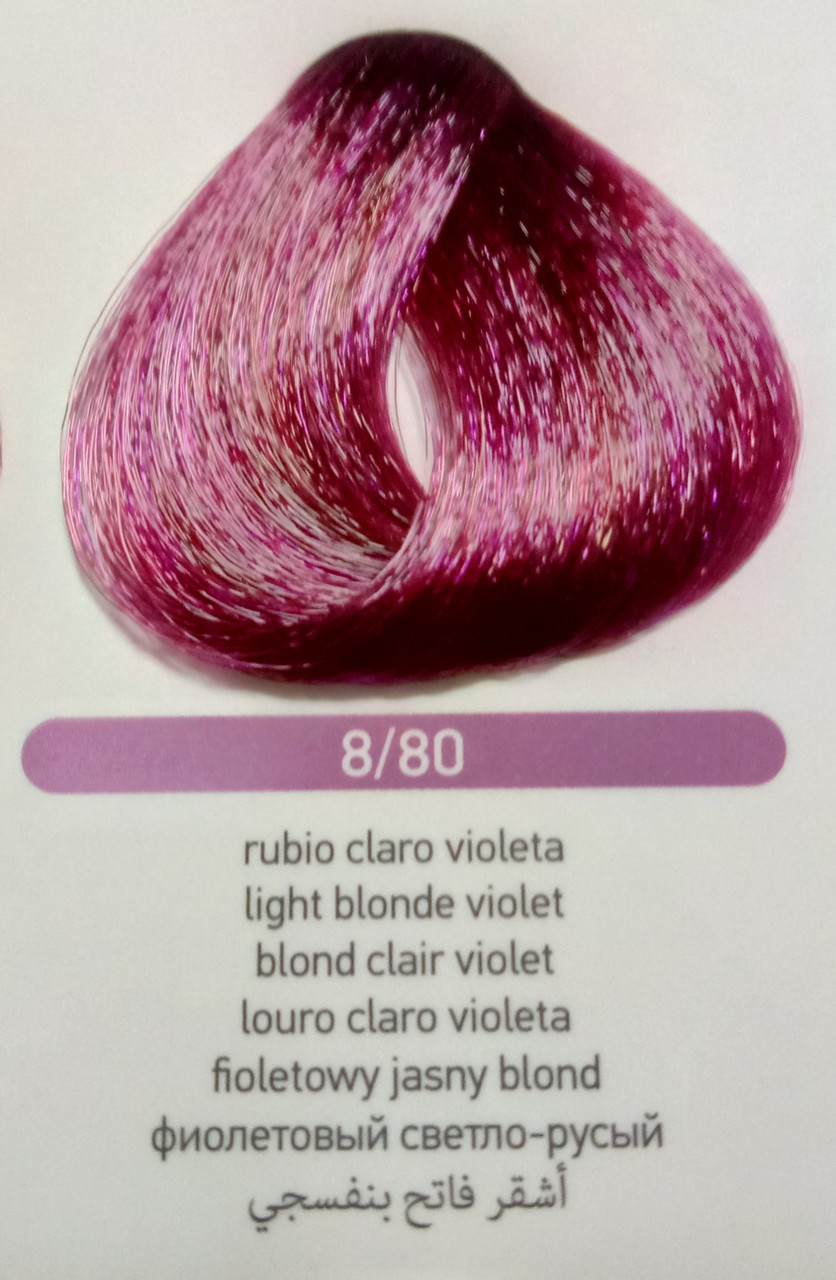 Крем-фарба для волосся Erayba Equilibrium Hair Color Cream 120 мл 8/80, фіолетовий світло - русявий