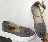 Elle шик! Зручні кольори пудра шкіра жіночі весняні туфлі на середній платформі стильні та гарні!, фото 10