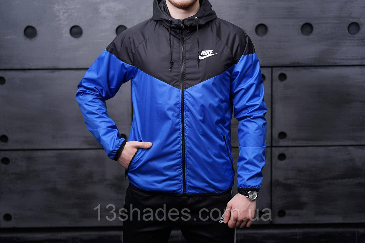 Вітровка Nike Windrunner Віндранер чоловіча чорно-синя, фото 1