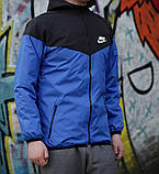 Вітровка Nike Windrunner Віндранер чоловіча чорно-синя, фото 4