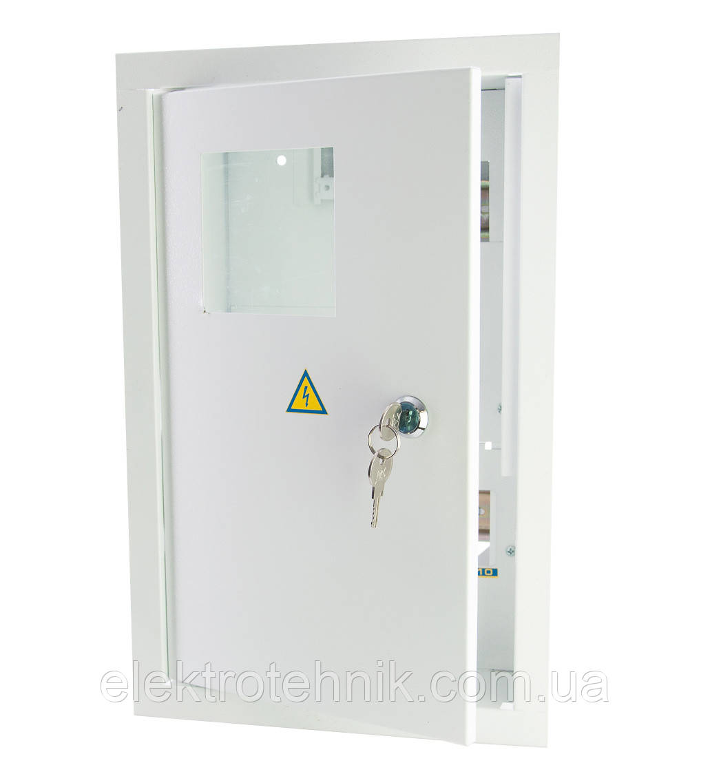 Шафа монтажна розподільна ШМР-1Фэ-10Н+УЗО зовнішньої установки  під 1Ф електронний лічильник тм "Лоза"