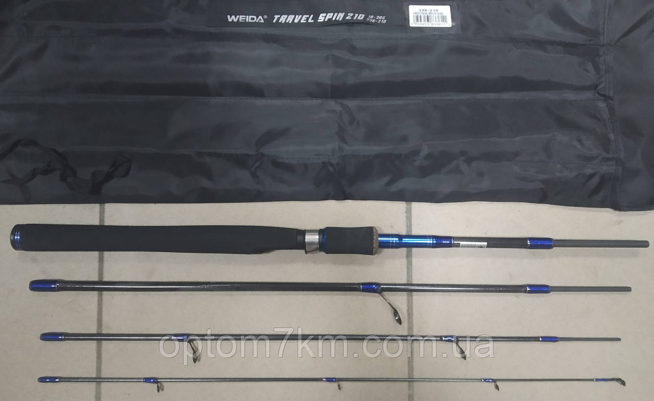 Спінінг Weida Travel spin 2,1m, тест 10-30g