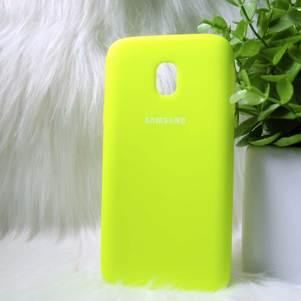 Силіконовий чохол Original Silicone Case Samsung J330/J3 2017 Lime (жовтий), фото 1