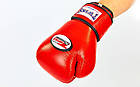 Рукавички для боксу та єдиноборств Twins шкіряні 6631 Red 12 унцій, фото 2