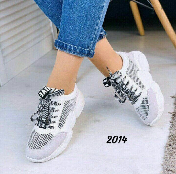 Стильні жіночі кросівки, Білі із сіткою. Дуже гарної якості розмір 36, 37, фото 1