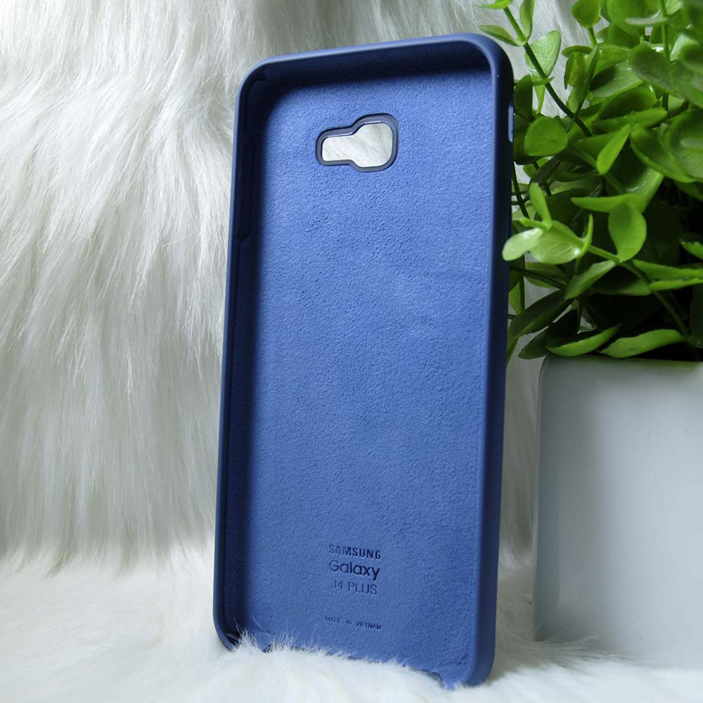 Силіконовий чохол Original Silicone Case Samsung J415/J4 Plus Dark blue (темно-синій)