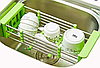 Складна багатофункціональна кухона полка Kitchen Drain Shelf Rack | Сушарка для посуду на раковину, фото 5