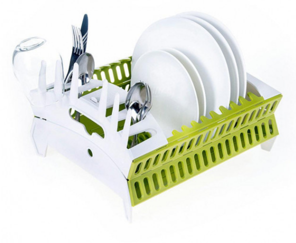 Органайзер для посуду Compact Dish Rack | Складна настільна сушарка для посуду