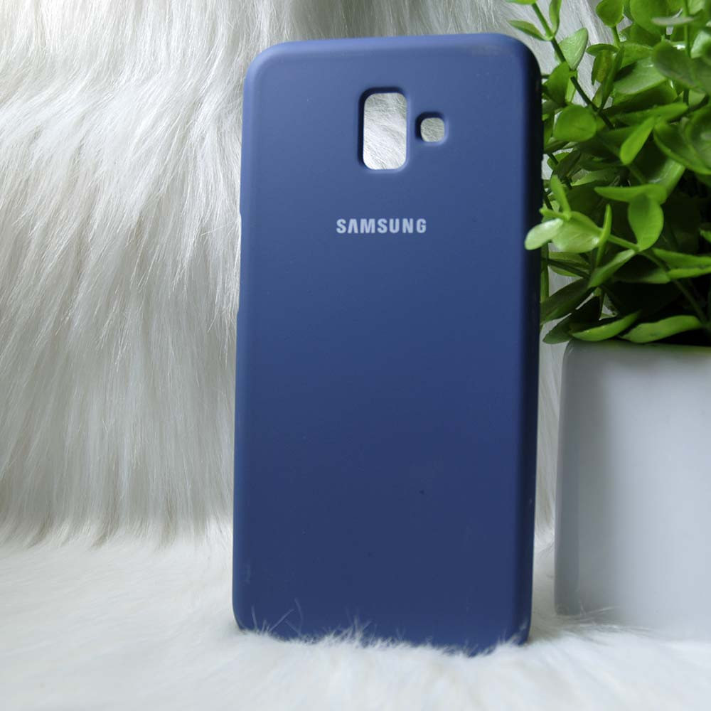 Силіконовий чохол Original Silicone Case Samsung J610/J6 Plus Dark blue (синій)