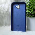 Силіконовий чохол Original Silicone Case Samsung J610/J6 Plus Dark blue (синій), фото 3
