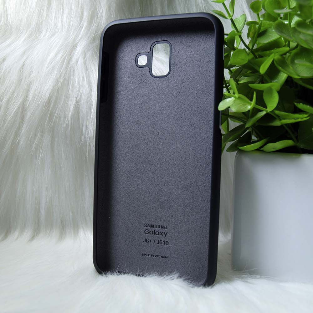 Силіконовий чохол Original Silicone Case Samsung J610/J6 Plus Black (чорний)