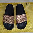 Модні жіночі шльопанці чорні зі стразами.36 розмір, фото 3